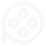 Cinema Reel Icon, white